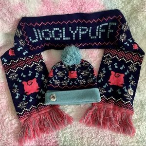 Pokemon Center Jigglypuff Knit Winter Festival Scarf & Hat Set